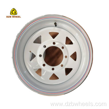 8 spoke trailer rim steel wheel 15x7